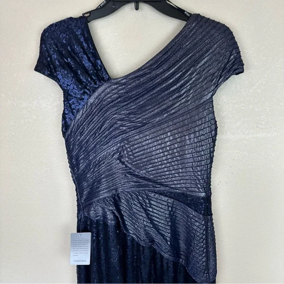 Tadashi Navy Midnight Gown Maxi Dress Size Medium - Picture 8 of 10